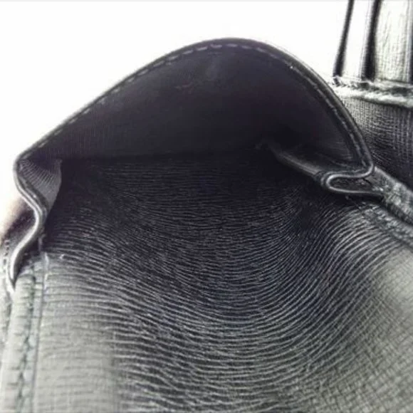 Gucci Wallet Purse Bifold Black leather Woman unisex Authentic Used - Picture 5 of 8